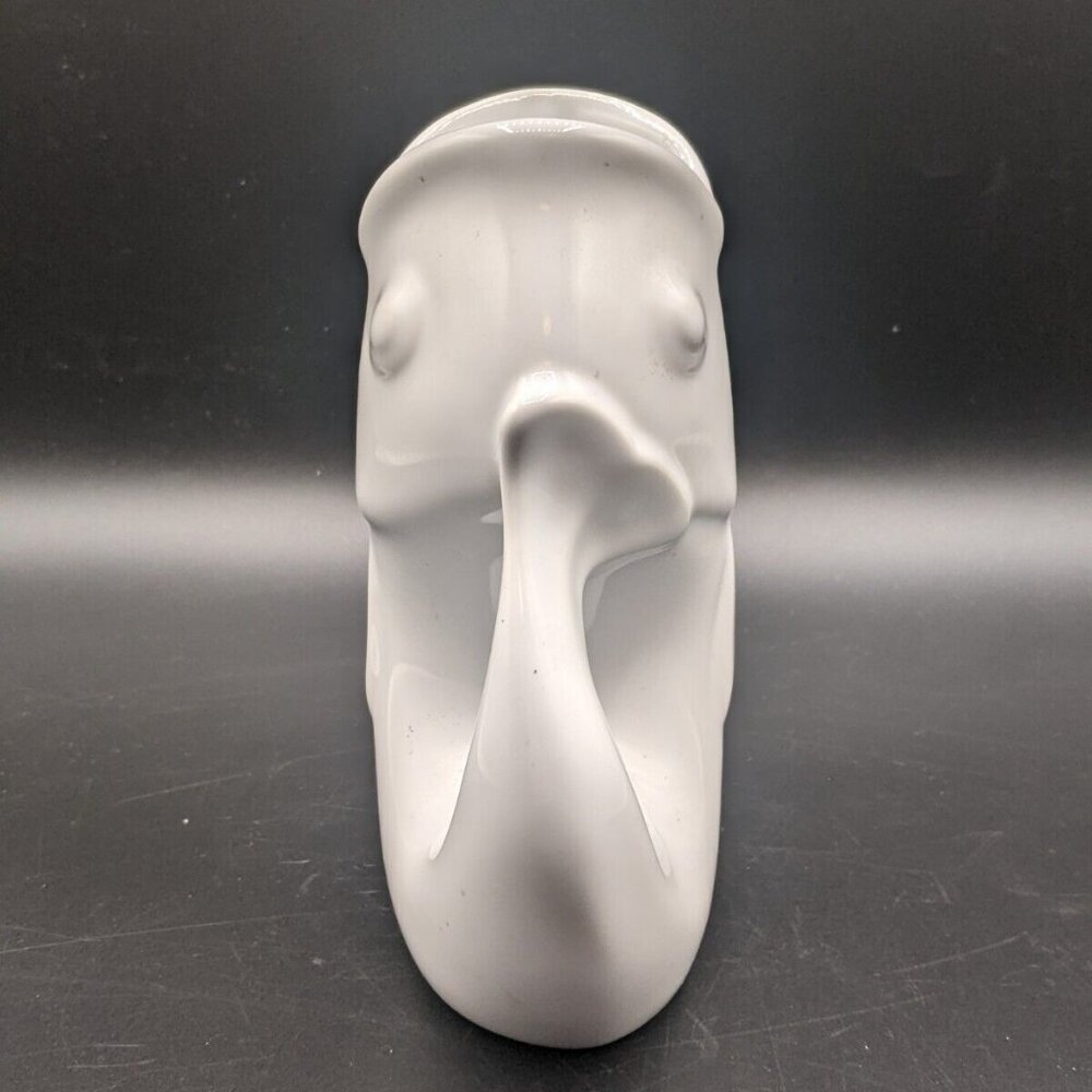 GurglePot White Fish Shaped Creamer Pitcher Vase Ceramic 6.5" 2006 - Picture 4 of 7
